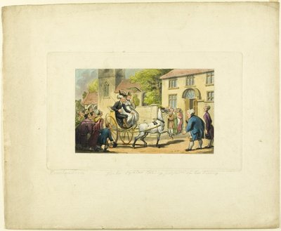 The Tour of Doctor Syntax より、Doctor Syntax が生計を立てる 作： Thomas Rowlandson