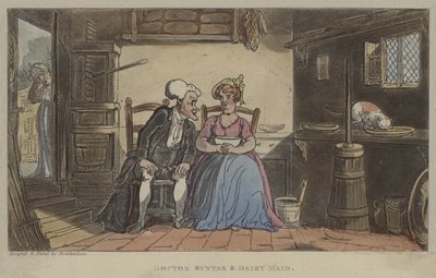 ドクターシンタックスとデイリーメイド 作： Thomas Rowlandson