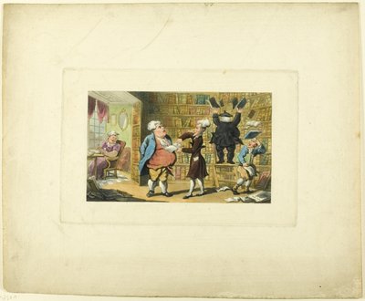 The Tour of Doctor Syntax より、Doctor Syntax と本の売り手 作： Thomas Rowlandson
