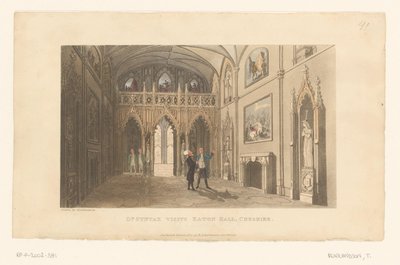 ドクター・シンタックスがチェシャーのイートン・ホールを訪れる 作： Thomas Rowlandson