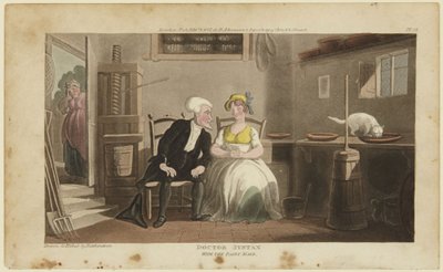 ドクター・シンタックスと乳搾り娘 作： Thomas Rowlandson