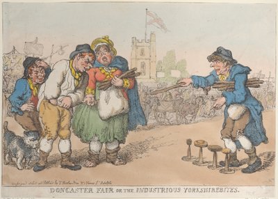 ドンカスターフェアまたは勤勉なヨークシャーバイト、1808-18。、1808-18。 作： Thomas Rowlandson