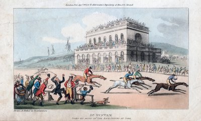 シンタックス博士は、1813年にヨークのレース場で金を失った。 作： Thomas Rowlandson
