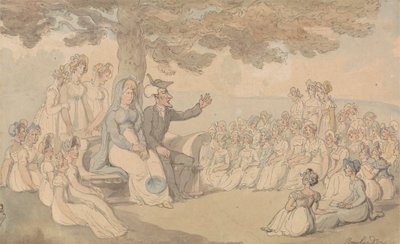 シンタックス博士が全寮制の若い女性のための寄宿学校を訪問 作： Thomas Rowlandson