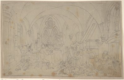 『ドクター・シンタックスと老いた狐狩りたち』 作： Thomas Rowlandson