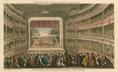 ロンドンのコベントガーデンシアターでシンタックス博士 作： Thomas Rowlandson