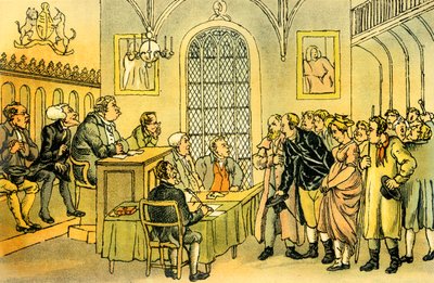 正義の裁きを受けたシンタックス博士」とは 作： Thomas Rowlandson