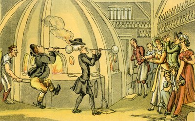 ガラスの家の中のシンタックス博士」とは 作： Thomas Rowlandson