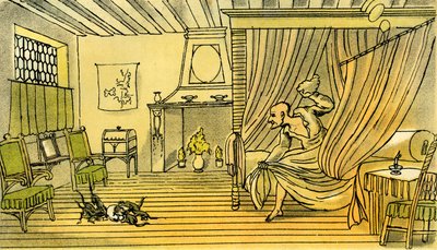 シンタックス博士がカツラを失う」。 作： Thomas Rowlandson