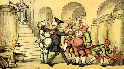 セラーから解放されたDr.Syntax」。 作： Thomas Rowlandson