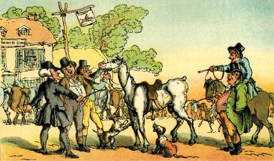 Dr.シンタックスがグリズリーを売る」。 作： Thomas Rowlandson