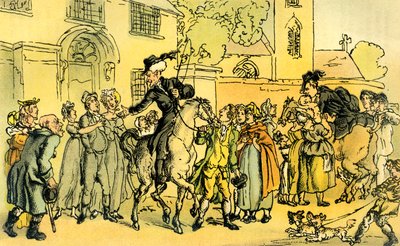 Dr.Syntax、2度目のツアーに出発」。 作： Thomas Rowlandson