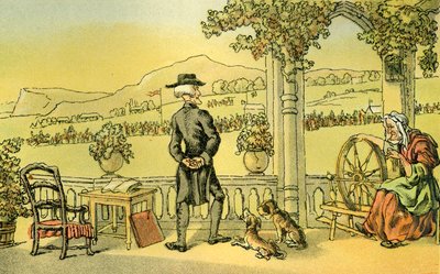 シンタックス博士の独り言」。 作： Thomas Rowlandson