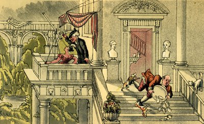 Dr.シンタックスの星空観察」。 作： Thomas Rowlandson
