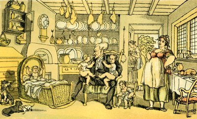 ドクター・シンタックスが看護師になった」と 作： Thomas Rowlandson