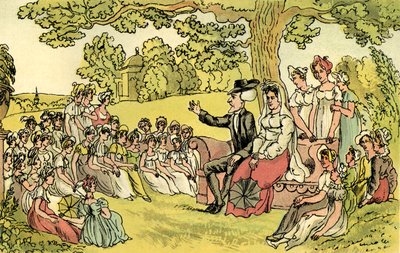 Dr.Syntaxが寄宿学校を訪問」。 作： Thomas Rowlandson