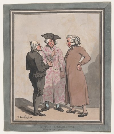 アムステルダムでスケッチされたオランダ商人, 1796-97., 1796-97. 作： Thomas Rowlandson