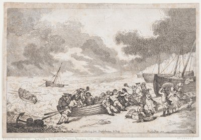 ブライトヘルムストーンからディエップ[e]へ出航 作： Thomas Rowlandson
