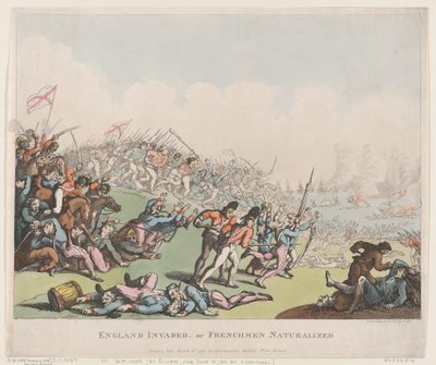 イングランドが侵略された、あるいはフランス人が帰化した、1798年3月16日、1798年3月16日。 作： Thomas Rowlandson