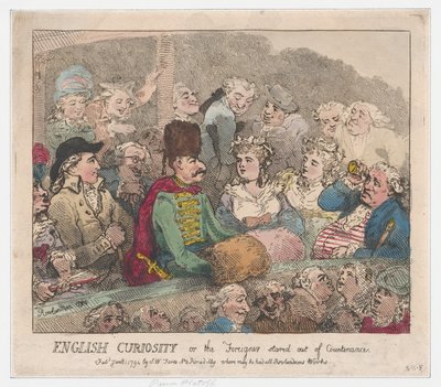 英語の好奇心または外国人、1794 年 1 月 1 日、1794 年 1 月 1 日。 作： Thomas Rowlandson