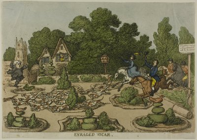 激昂した牧師、『Miseries of Human Life』より 作： Thomas Rowlandson
