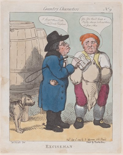 物品税、1799 年 9 月 10 日、1799 年 9 月 10 日。 作： Thomas Rowlandson