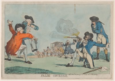 偽りの勇気、1788 年 11 月 22 日、1788 年 11 月 22 日。 作： Thomas Rowlandson