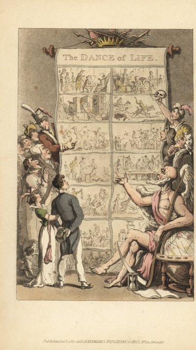 男女の生活シーンを見せるファザータイム 作： Thomas Rowlandson