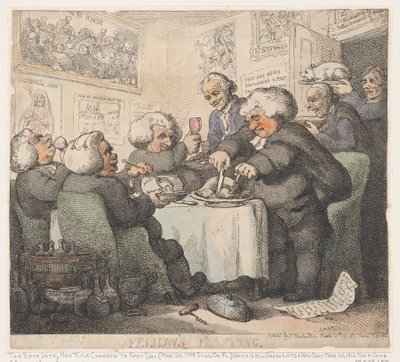 フェローたちの饗宴 作： Thomas Rowlandson