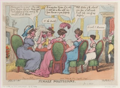 女性政治家、1808 年 1 月 1 日、1808 年 1 月 1 日。 作： Thomas Rowlandson