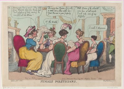 女性政治家、1808 年 1 月 1 日、1808 年 1 月 1 日。 作： Thomas Rowlandson