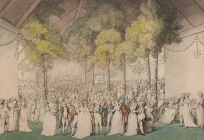 ジョージ3世に敬意を表して、RanelaghのBoodles Clubでの祝祭 作： Thomas Rowlandson