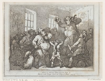 この席からアヤックスを見つめるように激しい...、1787.、1787. 作： Thomas Rowlandson
