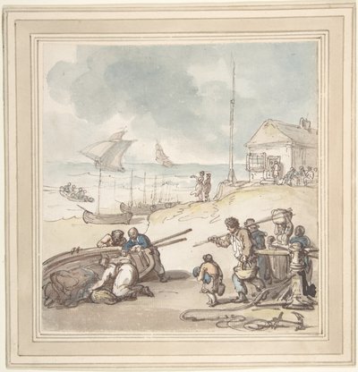 海辺の人影 作： Thomas Rowlandson