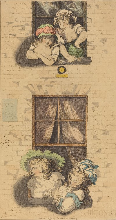 1階と2階、1791年発行。 作： Thomas Rowlandson