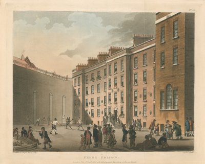 フリート刑務所、1808 作： Thomas Rowlandson