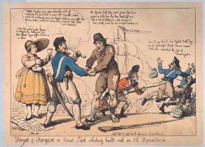 Forget & Forgive, or Honest Jack Shaking Hands with and Old Aquaintance, Se..., September 3, 1799 作： Thomas Rowlandson