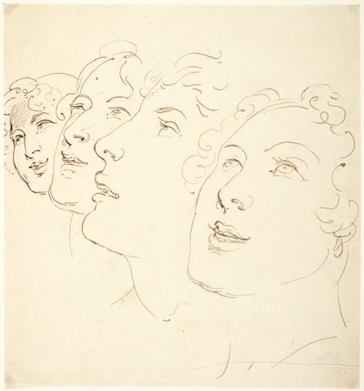4つの頭 作： Thomas Rowlandson
