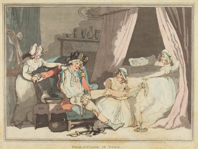 フォー・オクロック・イン・タウン 作： Thomas Rowlandson