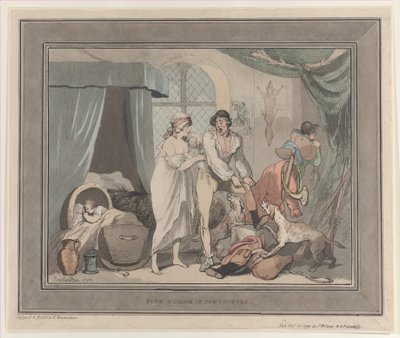 田舎の四時、1790 年 10 月 20 日、1790 年 10 月 20 日。 作： Thomas Rowlandson