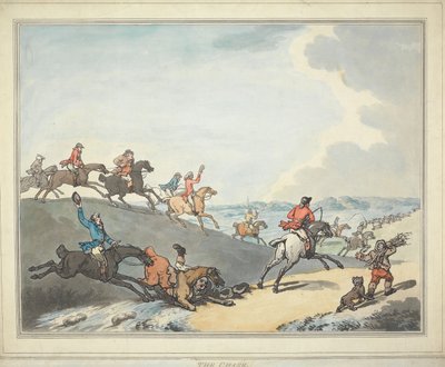 フォックス・ハンティング［全6点］：   2. 追跡 作： Thomas Rowlandson