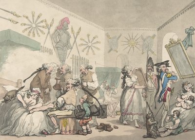 フランス兵舎、1791 年 8 月 12 日、1791 年 8 月 12 日 作： Thomas Rowlandson