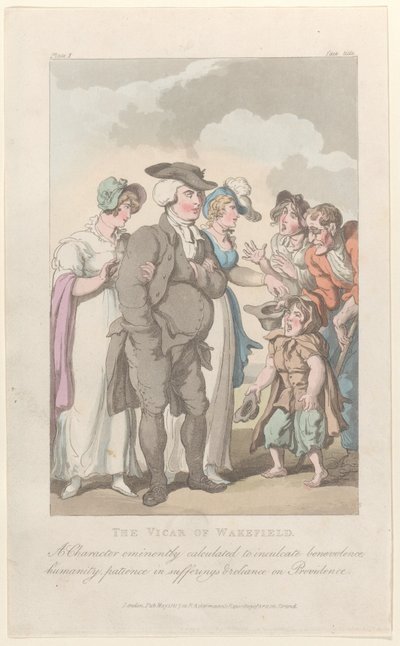 フロントピース。The Vicar of Wakefield, from The Vicar of Wakefield, May 1, 1817.5.1. 作： Thomas Rowlandson