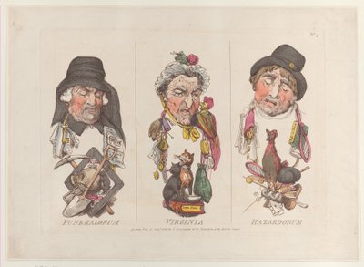Funeralorum, Virginia, Hazardorum, August 15, 1800, August 15, 1800のようになっています。 作： Thomas Rowlandson