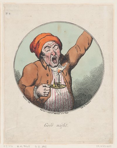 おやすみ、1799 年 11 月 1 日、1799 年 11 月 1 日。 作： Thomas Rowlandson