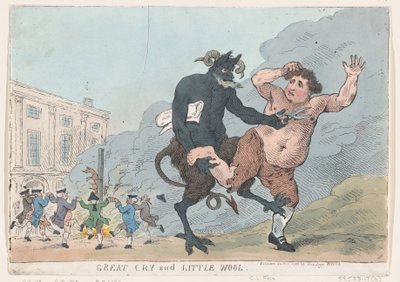 Great Cry and Little Wool、1783 年 12 月 22 日、1783 年 12 月 22 日。 作： Thomas Rowlandson