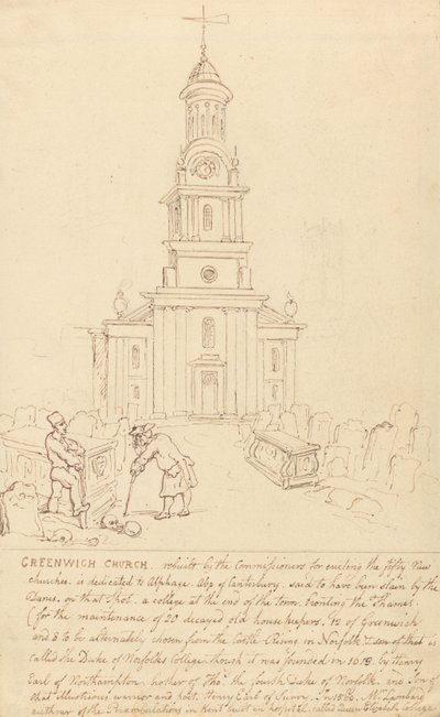 グリニッジ教会 作： Thomas Rowlandson