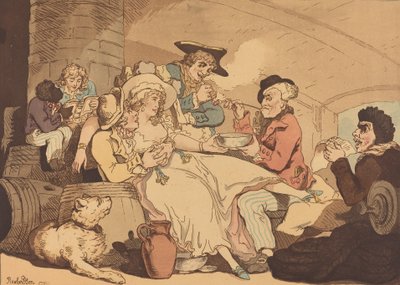 乗船中のグロッグ、1789年。 作： Thomas Rowlandson