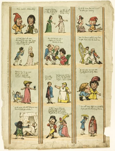 ホールと部屋のためのグロテスクなボーダー 作： Thomas Rowlandson
