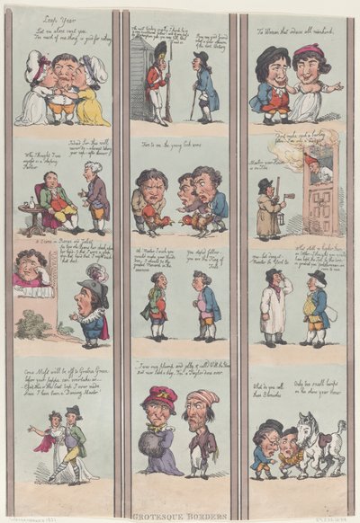 客室とホールのグロテスクな境界線、[1800]、再版、[1800]、再版。 作： Thomas Rowlandson